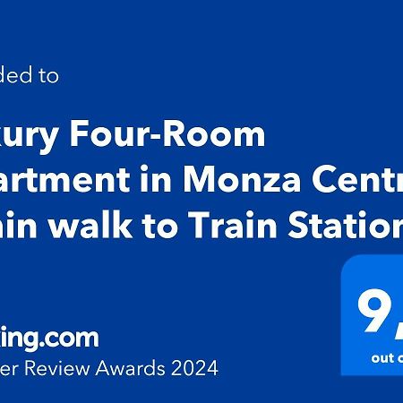 Luxury Four-Room Apartment In Monza Centro - 2 Min Walk To Train Station Eksteriør billede
